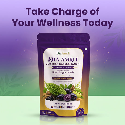 Dia Amrit Karela Jamun Powder Ayurvedic Sugar Control Formula with 13 Potent Herbs